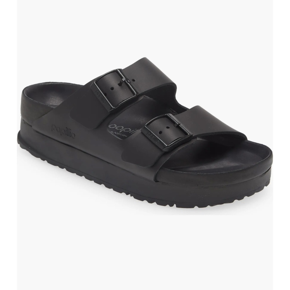 Birkenstock Black Platform Papillio Sandals